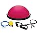 Best Choice Products Half Ball Balance Trainer Yoga Exercise Fitness Platform for Stability, Core Workout, Training w/ 2 Resistance Bands, Pump - Pink