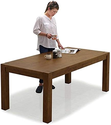 Amazon ダイニングテーブル 幅180 幅180cmテーブル ライトブラウン ダークブラウン パイン無垢材 無垢 食卓テーブル シンプル 北欧 ツヤ消し アジャスター付き ガタツキ防止 食卓 テーブル単体 ライトブラウン ダイニングテーブル オンライン通販