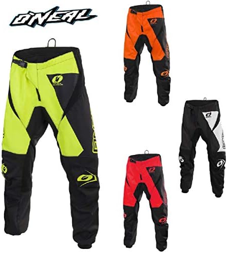 Motocross Pants Oneal Matrix Enduro Off Road Racing Adult Quad Dirt Bike Motorcycle BMX MTB Trouser - Black, Neon Yellow, Orange, Pink (Black, 28 inches)
