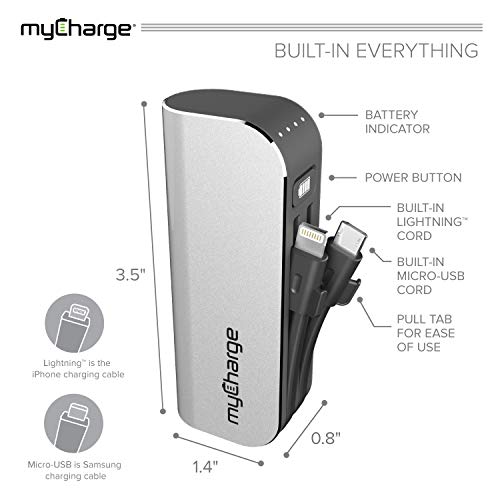 image for myCharge HubMini Portable Charger 3300mAh External Battery Pack Power 