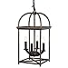 Best Choice Products 4-Light Modern Hanging Pendant Ceiling Latern Chandelier w/Adjustable Chain for Home, Dining Room, Kitchen, Foyer - Bronze