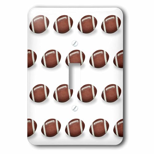 3dRose LLC lsp_50430_1 Football Pattern, Single Toggle Switch