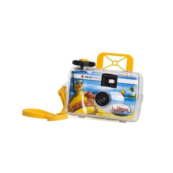 Agfa 'LeBox Ocean', staubdichte und wasserdichte Outdoor-Einwegkamera, 27 Aufnahmen ISO400, 2 Stück Vorteilspack