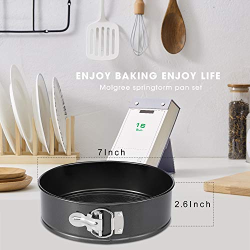 Molgree 7 Inch Nonstick Springform Pan,Bakeware Cheesecake Pan,Leakproof Cake Pan,Spring Form Pan,Spring Pan,Springform Cake Pan with Removable Bottom&Quick-Release Lacth for 5,6,8 Qt Instant Pot - Thumbnail 5
