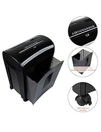 Zoomyo   Trituradora de papel PBS 14, color negro, apto para tarjetas de crédito CDS de hasta 10 hojas, papelera de 14 litros