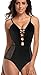 v28 Women's Deep V Neck Backless Crochet Lace Mesh One Piece