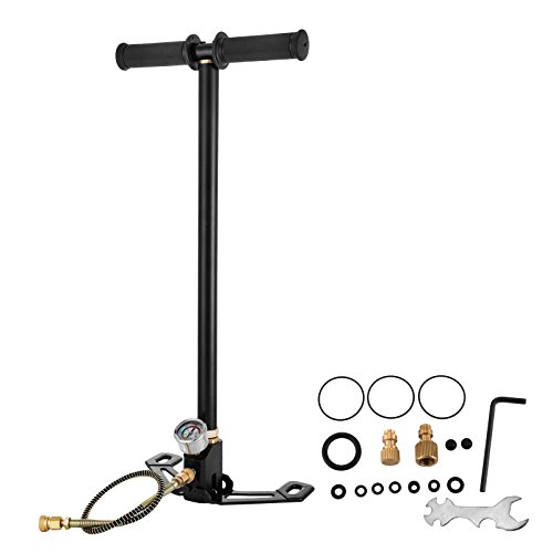 OrangeA Airgun PCP Pump High Pressure Hand Pump 3 Stage Air Rifle 4500 Psi Pistol Charging (black)