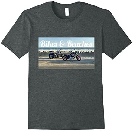 Mens Bikes And Beaches Motorcycle T Shirt 3XL Dark Heather