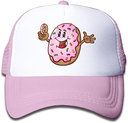 Henzhudi Chocolate Donut Unisex Grid Baseball Caps Adjustable Nice Icon Baseball Cap Customize Pink