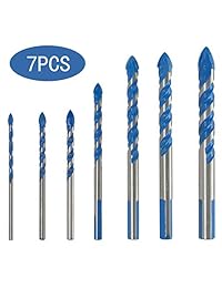 TAROSE - Juego de brocas de carburo de tungsteno para azulejos, vidrio, hormigón, acero inoxidable, aluminio, madera, plásticos, ladrillos