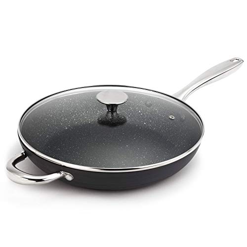 MICHELANGELO Nonstick Frying Pan, 12 Inch Frying Pan with Lid, Nonstick
