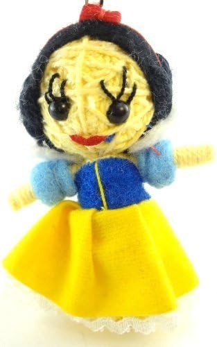 Snow White Voodoo String Doll Key Chain Handmade Princess by Voodoo Magic