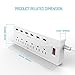Stalion Surge Protector Power Strip Socket 900 Joule with 6-USB Charging Ports & 6-Outlets Universal for Home & Office (6-Foot Cord-White)