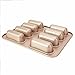 Lufeiya Twinkie Pan 8 Cups Mini Hot Dog-Shaped Bun Nonstick Bread Pan Gold