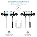 Bluetooth Headphones, OldShark Wireless Sports Earphones Smart Magnetic In Ear Earbuds with Mic, IPX6 Waterproof Sweatproof Stereo Headset, Noise Cancelling for Gym Running Workout, Space Gray