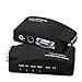 SIENOC PC Laptop AV S-video Video to VGA TV Converter Switch Box Color Black
