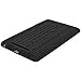 iGadgitz U2048 Tire Tread Design Silicone Skin Case Cover with Screen Protector Compatible with Google Nexus 7 2012 1st Gen Android 4.1 Tablet 8GB 16GB - Black