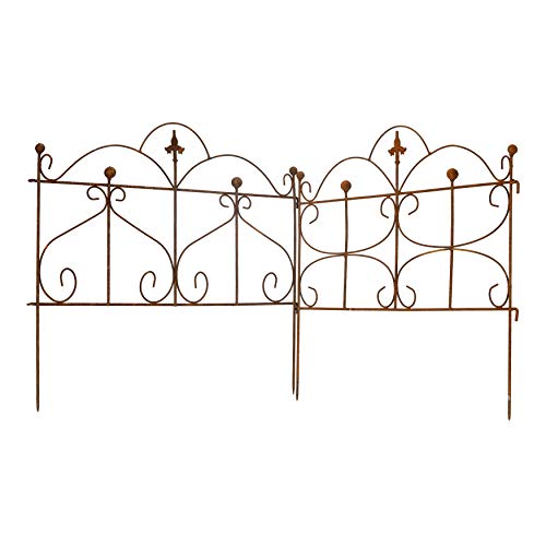 Gerry Beetzaun Gartenzaun Zaun Zaunelement Rankhilfe Metall Eisen Rost Schmetterling 46cm hoch x 60cm lang – Bild 6
