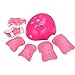 7 Pack Sports Safety Protective Gear Set for Kids, RuiyiF Helmet Elbow Pads Knee Pads Wrist Guard for Scooter Skateboard Skating Blading Cycling Riding