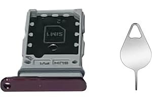 yuzhiyong Galaxy S22 Ultra Dual SIM Card Tray Holder Slot Replacement Parts for Samsung Galaxy S22 Ultra 5G+Eject Pin (Burgundy)