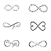 Tattify Infinity Sign Temporary Tattoos - Chin Up (Set of 12 Tattoos - 2 of each Style) - Individual Style Available and Fashionable Temporary Tattoo