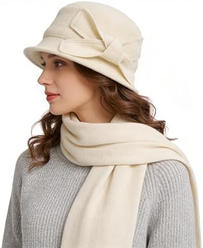Women Felt Bucket Hat Vintage Floral Wool Dress Winter Hats  display picture 3