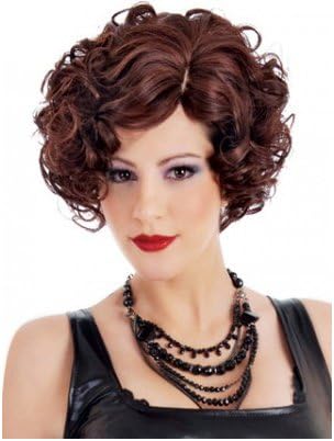 Pengma New Chic Graceful Auburn Curly Short Wig