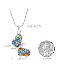 Minicremation Joyería de cremación para cenizas   recuerdo de recuerdo para cenizas amadas urna collar colgante para mujeres + 20" cadena de serpiente