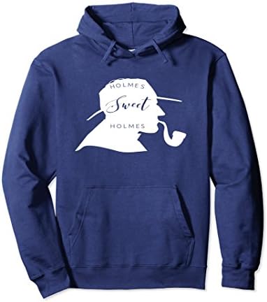 Unisex Sherlock Holmes Sweet Holmes Detective Pun Pullover Hoodie Medium Navy