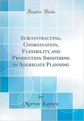 Subcontracting, Coordination, Flexibility, and Production Smoothing in Aggregate Planning (Classic Reprint)