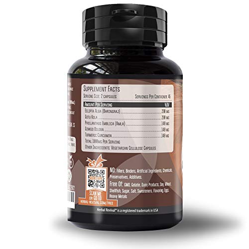 HR Organic Hair Growth Supplements Thicker, Fuller, Longer Hair Pills