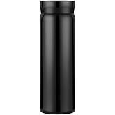 10oz Mini Water Bottle Stainless Steel Thermos Small Flask - Insulated Vacuum, Leak Proof, Keeps Drinks Hot/Cold - Ideal for Coffee, Tea, Water - Black