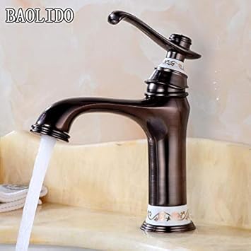 CZOOR Grifos de cocina antiguos Cepillado Grifo mezclador de oro rosa