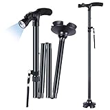 Ohuhu 2019 Upgraded Folding Walking Cane with LED Light