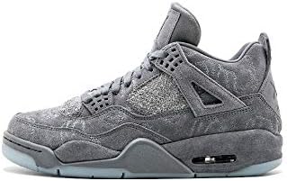 Air Jordan 4 x KAWS Cool Gray AJ4 Suede Luminous Bottom Basketball Shoes