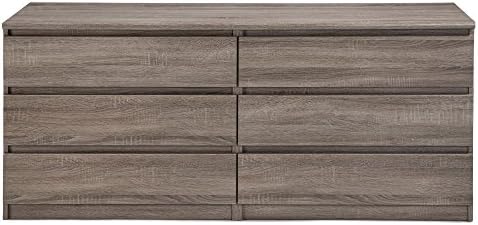 Tvilum Scottsdale 6 Drawer Double Dresser In Black Woodgrain Buy