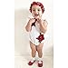BELS Baby Girls Romper Rose Embroidery Buttons Sleeveless Bodysuit (6-12M, White)