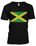 Jamaican Flag Men's V -neck T-Shirt Tee