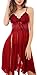 Queen M Pretty Pajama Sexy Lingerie Sling Transparent Underwear for Sex Flirt, 2XL Red