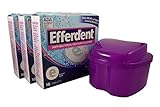 Pepsodent Complete Care Premium Denture Bath with 3 Packs Efferdent Denture Cleanser Denture Care Bundle by Pepsodent, Efferdent