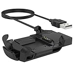 MoKo Garmin Fenix 3 HR Charger, Replacement USB Data Sync Charging Cable Cradle Dock Charger Clip for Garmin Fenix 3 HR/Fenix 3 / Quatix 3 Smart Watch, Black