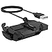 Garmin Fenix 3 HR Charger, MoKo USB Data Sync Charge Cradle Dock Charger Clip Charging Cable for Garmin Fenix 3 HR / Fenix 3 / Quatix 3 Smart Watch, BLACK