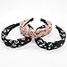 Designer Letter Print Headband for Women,Demoki Fashionable Classical Cross Knot Hairbands Hair Hoops with cloth wrapped for Girls 3Packs
