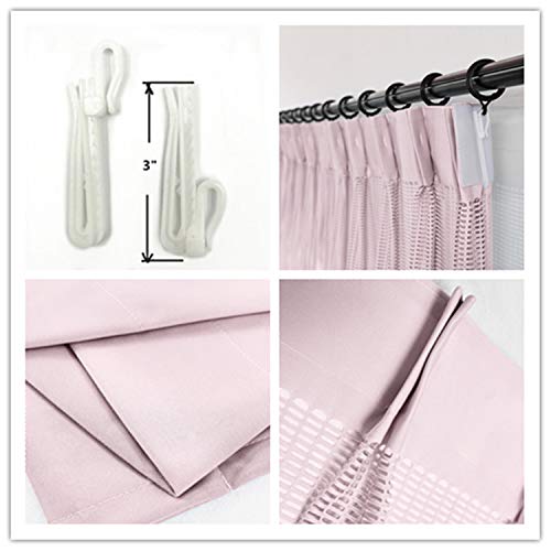 cololeaf Extra Wide 15ft Wide x 8ft Tall Pinch Pleated Medical Privacy Flexible Curtains High Ceiling Hospital Lab Clinic Curved Room Decorative, in Pink Customizable