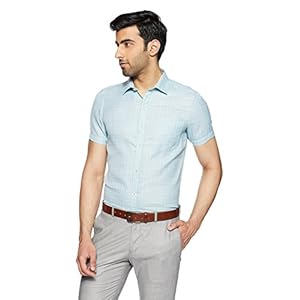 Excalibur by Unlimited Men’s Checkered Slim Fit Formal Shirt