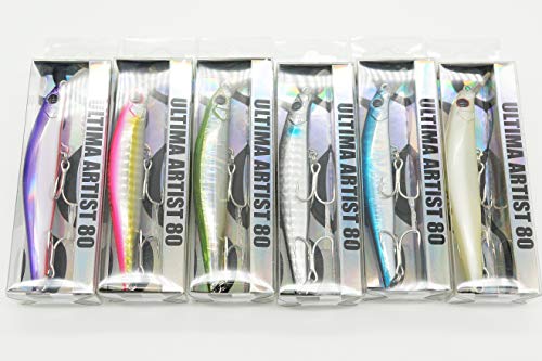 Momolures – Ultima Artist Méné Coulant 70 Mm 80 Mm Pour La Pêche Du Bar, Du Brochet, De La Truite, Du Saumon.