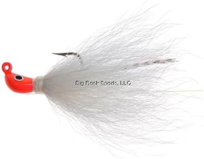 Hookup 110-09 1/4-Ounce Bonefish Bucktail Jig, Size 1/0 Hook, Hot Pink and White Finish