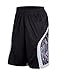 Mintsnow Men's Active Basketball Short in Mesh Fabric Black 3XL - 4XL