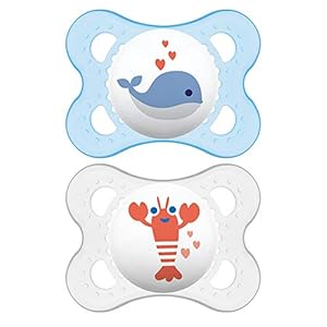 MAM Original Baby Pacifier, Nipple Shape Helps Promote Healthy Oral Development, Sterilizer Case, 2 Pack, 0-6 Months…