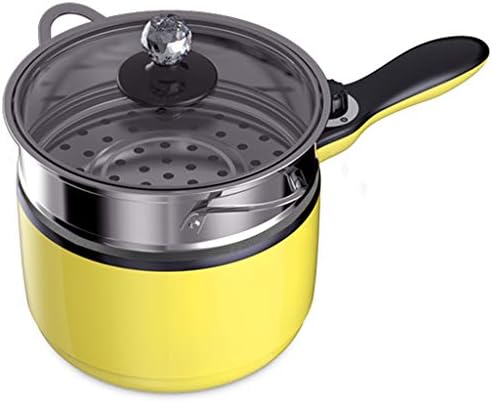 Dormitory student multi-function small electric cooker bedroom artifact rice cooker one cooking noodle hot pot small power mini non-stick frying egg,Yellow,XS